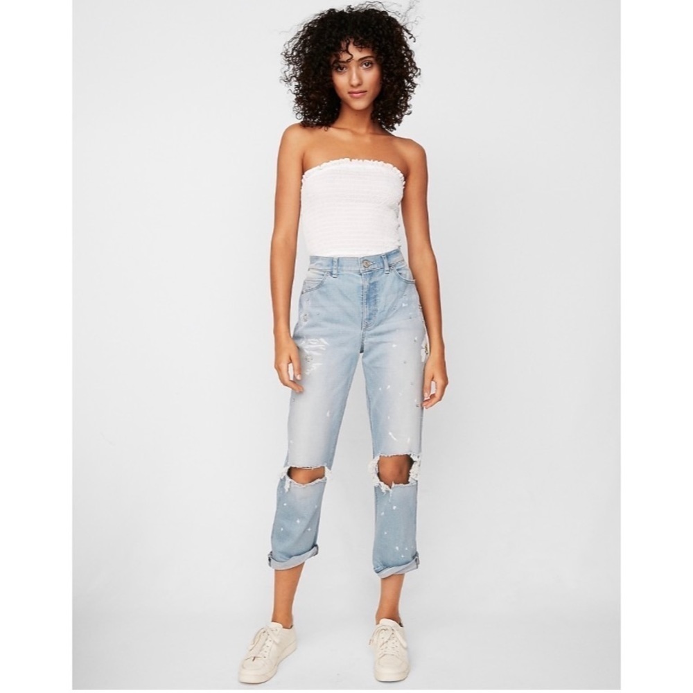 [Express] High Waisted  Ripped Original Jeans - Picture 6 of 6